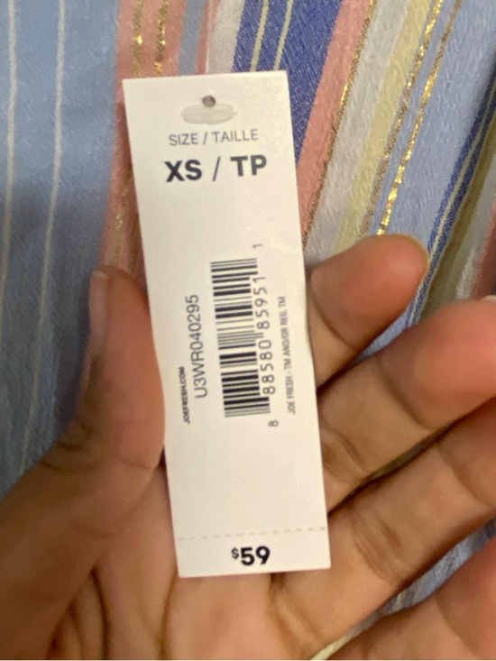 Joe Fresh Striped Tiered Midi Dress XS NWT - Picture 11 of 11